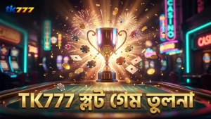 TK777 এর অন্যান্য স্লট গেমের বোনাস ফিচার তুলনামূলক বিশ্লেষণ।