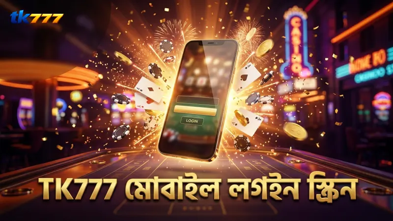 TK777 মোবাইল অ্যাপে হাই লো গেমের লগইন স্ক্রিন