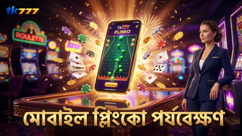 মোবাইলের মাধ্যমে প্লিংকো গেমের রিয়েল-টাইম পর্যবেক্ষণ সুবিধাজনক।